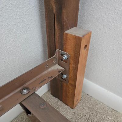 Twin sized bed with Brand new mattress & Boxsprings still in manufactured coverings - complete with quilted bedding