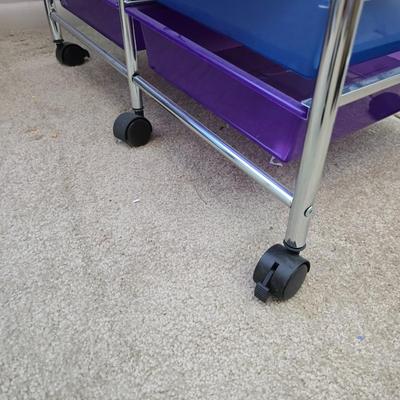 20 Drawer Rolling Storage Cart Bin Tools for Office School Home Studio Organizer with stainless top