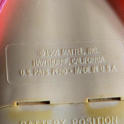 Vintage pajama bag doll with a 1966 Mattel Cheerful Tearful Baby Doll with some accessories