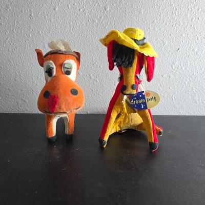 Vintage R. Dakin Dream Pets Pancho the Donkey plush toy & Dakin Dream Pets Bull - Both in Great condition!