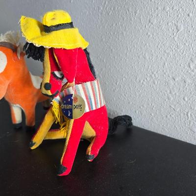 Vintage R. Dakin Dream Pets Pancho the Donkey plush toy & Dakin Dream Pets Bull - Both in Great condition!
