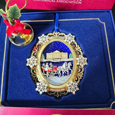 Nice collection of Christmas tree ornaments - USA Glass bulbs - White house - Santas - Angels - newer & vintage