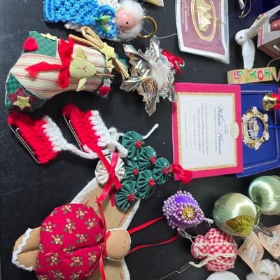 Nice collection of Christmas tree ornaments - USA Glass bulbs - White house - Santas - Angels - newer & vintage