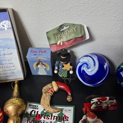 Nice collection of Christmas tree ornaments - USA Glass bulbs - White house - Santas - Angels - newer & vintage