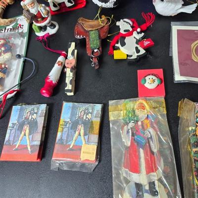 Nice collection of Christmas tree ornaments - USA Glass bulbs - White house - Santas - Angels - newer & vintage
