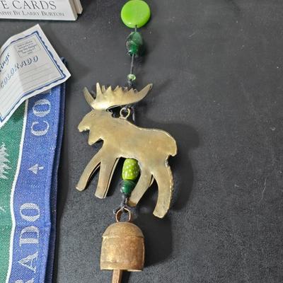 Brand new Moose themed items - Socks - Kitchen Towel- Wind chime - Wildlife greeting cards ? GIFT IDEAS!