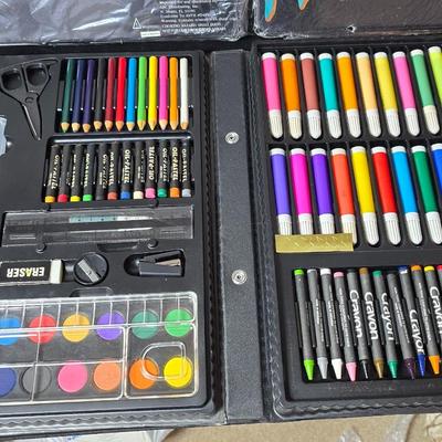Three Art set boxes - Paints- Pastels - colored pencils - crayons GREAT GIFT IDEAS!
