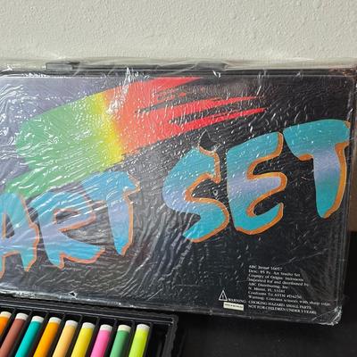 Three Art set boxes - Paints- Pastels - colored pencils - crayons GREAT GIFT IDEAS!