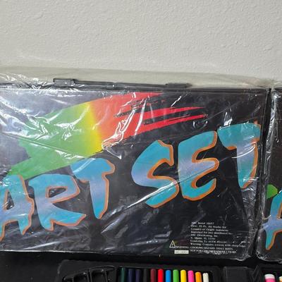 Three Art set boxes - Paints- Pastels - colored pencils - crayons GREAT GIFT IDEAS!