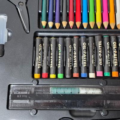 Three Art set boxes - Paints- Pastels - colored pencils - crayons GREAT GIFT IDEAS!
