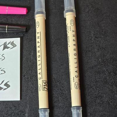 Calligrapher's Studio set with extra Calligrapher's pens - Colored and Black - With new Journal and booklet GREAT GIFT IDEAS!