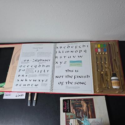 Calligrapher's Studio set with extra Calligrapher's pens - Colored and Black - With new Journal and booklet GREAT GIFT IDEAS!