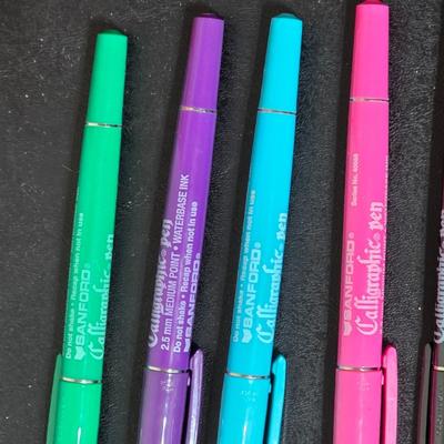 Calligrapher's Studio set with extra Calligrapher's pens - Colored and Black - With new Journal and booklet GREAT GIFT IDEAS!