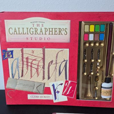 Calligrapher's Studio set with extra Calligrapher's pens - Colored and Black - With new Journal and booklet GREAT GIFT IDEAS!