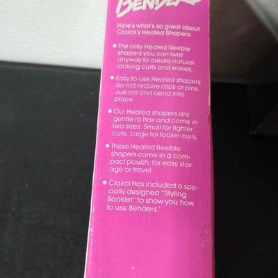 New old stock (NOS) Clairol heated hair Benders - New Images Mirror - barrettes and a small bag for bender storage GREAT GIFT IDEAS!