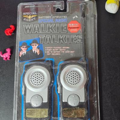Collection of Children's toys - Spelling game - walkie talkies - Dinosaur pins - Kaleidoscope - and more GREAT GIFT IDEAS!