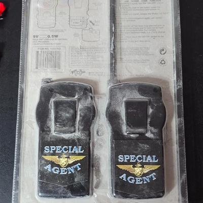 Collection of Children's toys - Spelling game - walkie talkies - Dinosaur pins - Kaleidoscope - and more GREAT GIFT IDEAS!