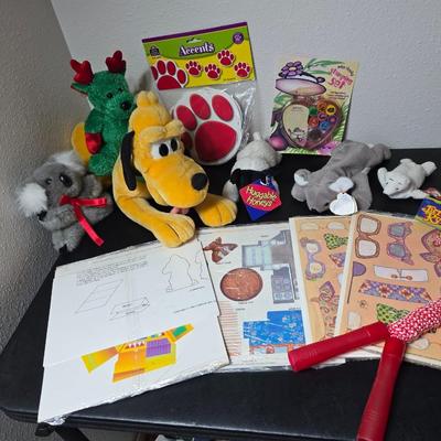 Toys for Children - Jump rope - Plush Pluto and other animals - Paper doll accessories and more