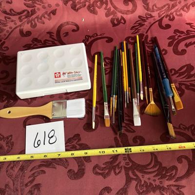 Water Colors and Brushes