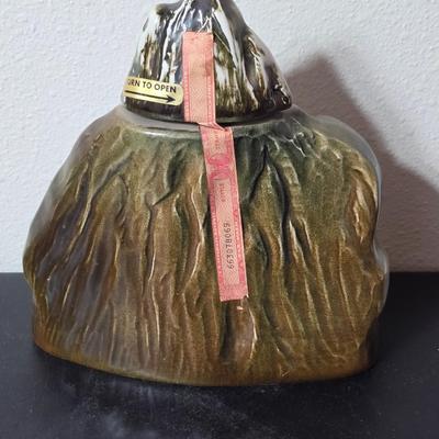 Vintage 1976 Jim Beam Colorado Centennial decanter with Copper Craft solid copper spittoon cuspidor