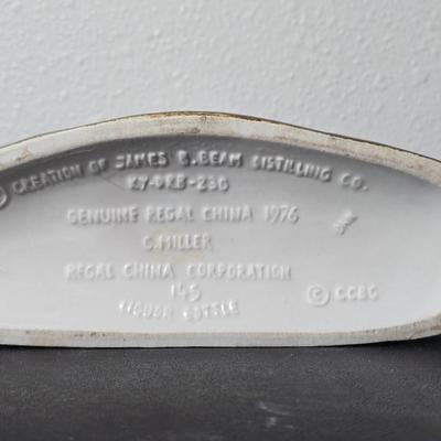 Vintage 1976 Jim Beam Colorado Centennial decanter with Copper Craft solid copper spittoon cuspidor