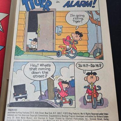 Collection of Six Vintage Comic books - Quincy - Tiger & Quincy - Beetle Bailey - The Phantom - Prince Valiant 1970's mostly