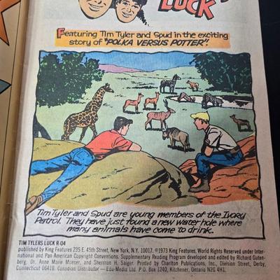 Collection of Six Vintage Comic books - Quincy - Tiger & Quincy - Beetle Bailey - The Phantom - Prince Valiant 1970's mostly