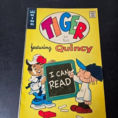 Collection of Six Vintage Comic books - Quincy - Tiger & Quincy - Beetle Bailey - The Phantom - Prince Valiant 1970's mostly