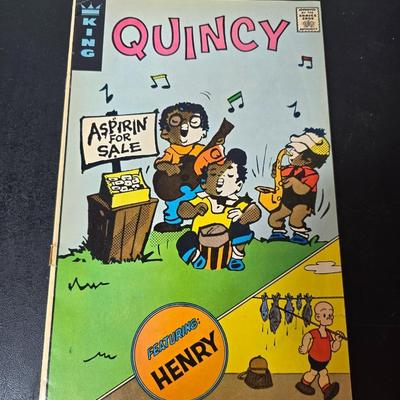 Collection of Six Vintage Comic books - Quincy - Tiger & Quincy - Beetle Bailey - The Phantom - Prince Valiant 1970's mostly