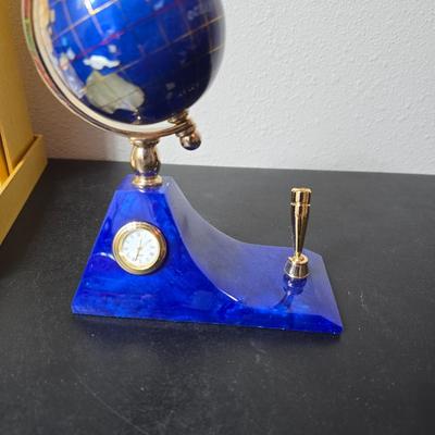 Beautiful gemstone globe pen set GREAT GIFT IDEA!