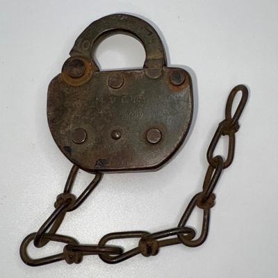 Railroad - Working Adlake Brass Midland Valley Railroad MVRR Lock & Key