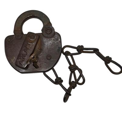 Railroad - Working Adlake Brass Midland Valley Railroad MVRR Lock & Key