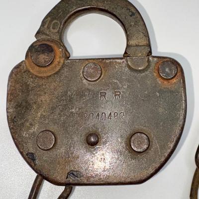 Railroad - Working Adlake Brass Midland Valley Railroad MVRR Lock & Key