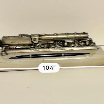 Railroad - Ca 1940 Union Pacific Railroad UPRR Challenger Desk Set W/Marble Base