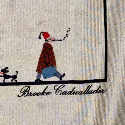 Railroad - Ca 1947 History of Railroads Silk Scarf by Brooke Cadwallader