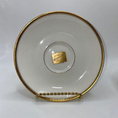 Railroad - Chicago, Milwaukee, & St. Paul Railway Haviland Limoges Cup & Saucer in Olympian Pattern