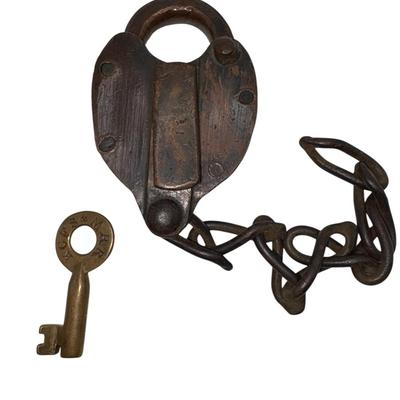 Railroad - Working Brass Kansas City, Ft. Scott & Memphis KCFS&M Railroad Lock & Key