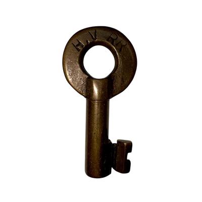 Railroad - Hocking Valley Railroad HVRR Brass Barrel Key