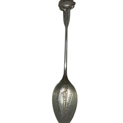 Railroad - Sterling Silver Souvenir Spoon, Galveston Railroad Causeway, Wt. = 12g