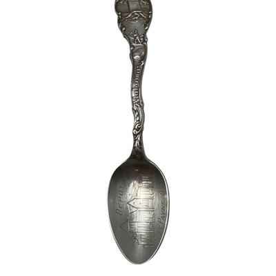 Railroad - Souvenir Sterling Silver Spoon, Ft. Payne, AL Railroad Depot, Wt. = 22g