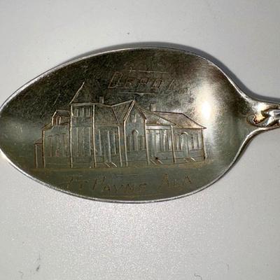 Railroad - Souvenir Sterling Silver Spoon, Ft. Payne, AL Railroad Depot, Wt. = 22g