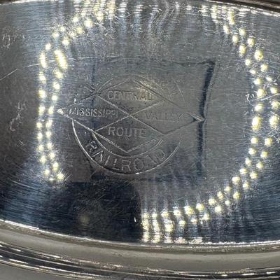 Railroad - Illinois Central Mississippi Valley Route Bread Tray, Silver Soldered
