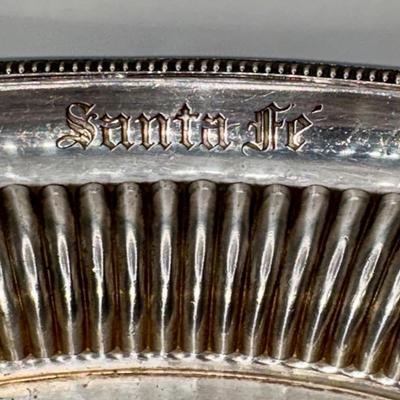 Railroad - Santa Fe RR ATSF Serving Tray, Silver Plate