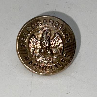 Railroad - Ferrocarriles Nacionale National Railway of Mexico Uniform Button - 0.9"