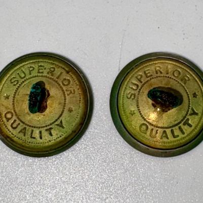 Railroad - Chicago, Burlington & Quincy CB&Q RR Uniform Buttons, Lot of 2 - 0.9"