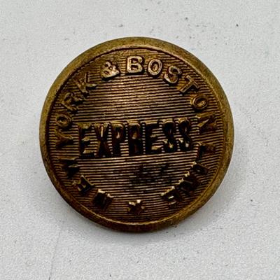 Railroad - New York & Boston Line Express Uniform Button, 0.9"