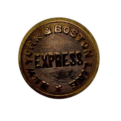 Railroad - New York & Boston Line Express Uniform Button, 0.9"