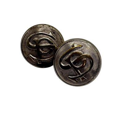 Railroad - Spokane, Portland & Seattle Railway Uniform Buttons, Lot of 2 - 0.9"