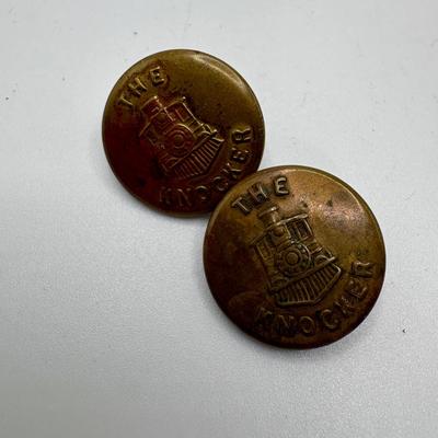 Railroad - Railroad Car Knocker Uniform Buttons, Lot of 2 - 0.8"