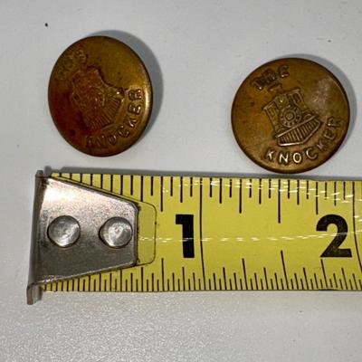 Railroad - Railroad Car Knocker Uniform Buttons, Lot of 2 - 0.8"